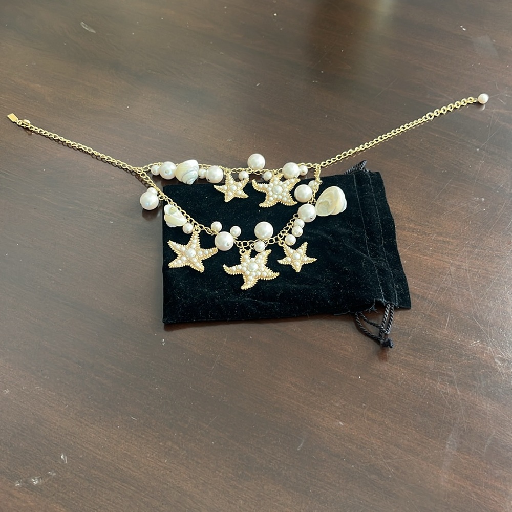 Pearl And Shell Statement Necklace - image 4